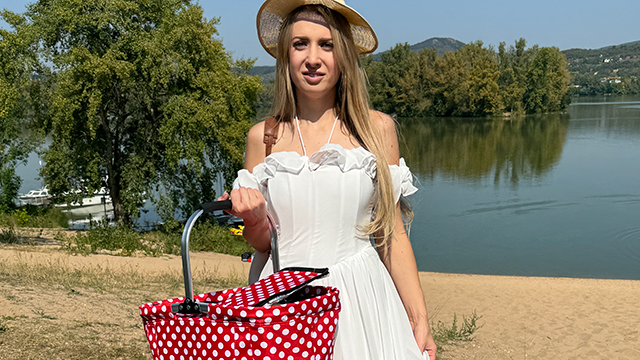 Outdoor Riverside Picnic Sex with Stunning Babe Adriana Sweet Blond