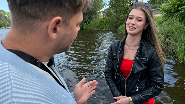A scenic and enjoyable ferry ride with beautiful Olivia Sparkle and her new acquaintance Michael Fly